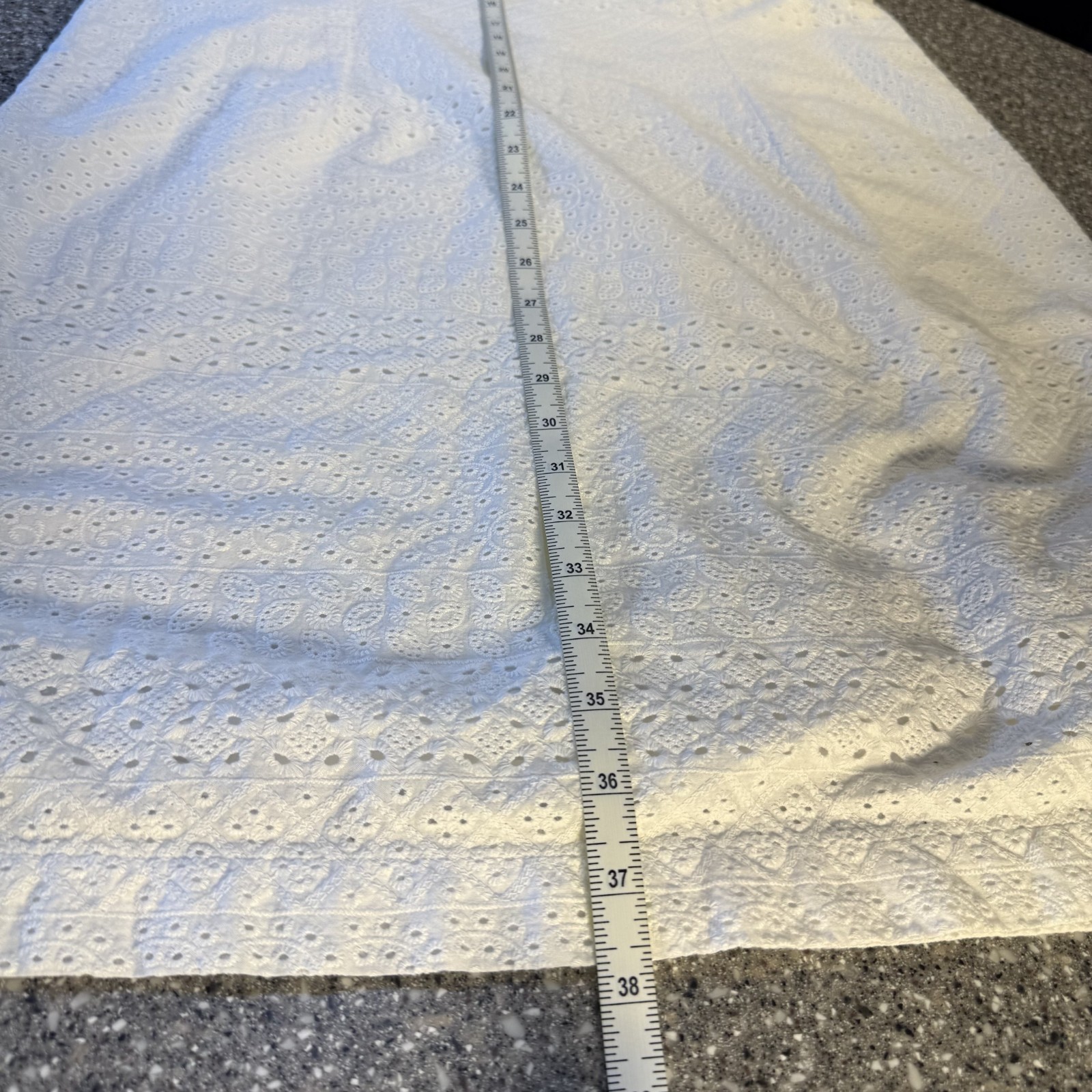 LL Bean 100% Cotton Dress Sheath Midi Back Zippper Eyelet Fabric