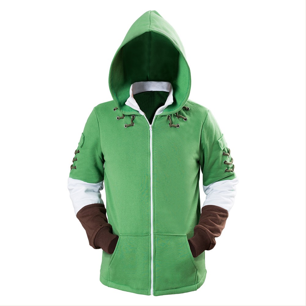 Link Green Hoodie Halloween Cosplay Costume Unisex Jacket Top Daily Wear
