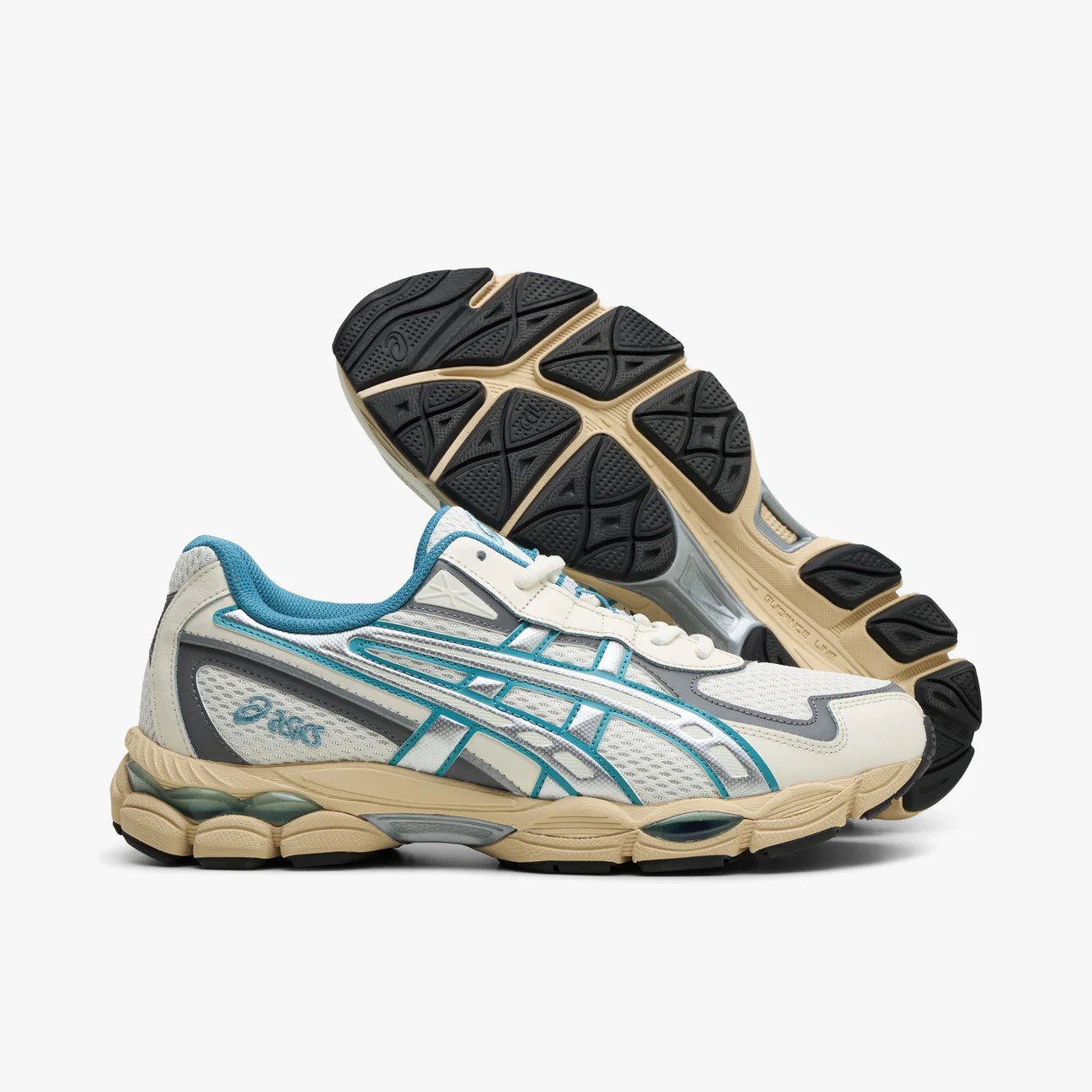 ASICS Gel-NYC 2055 Cream Blue Teal 1203A542-106 Men’s Size 10.5 Shoes NEW