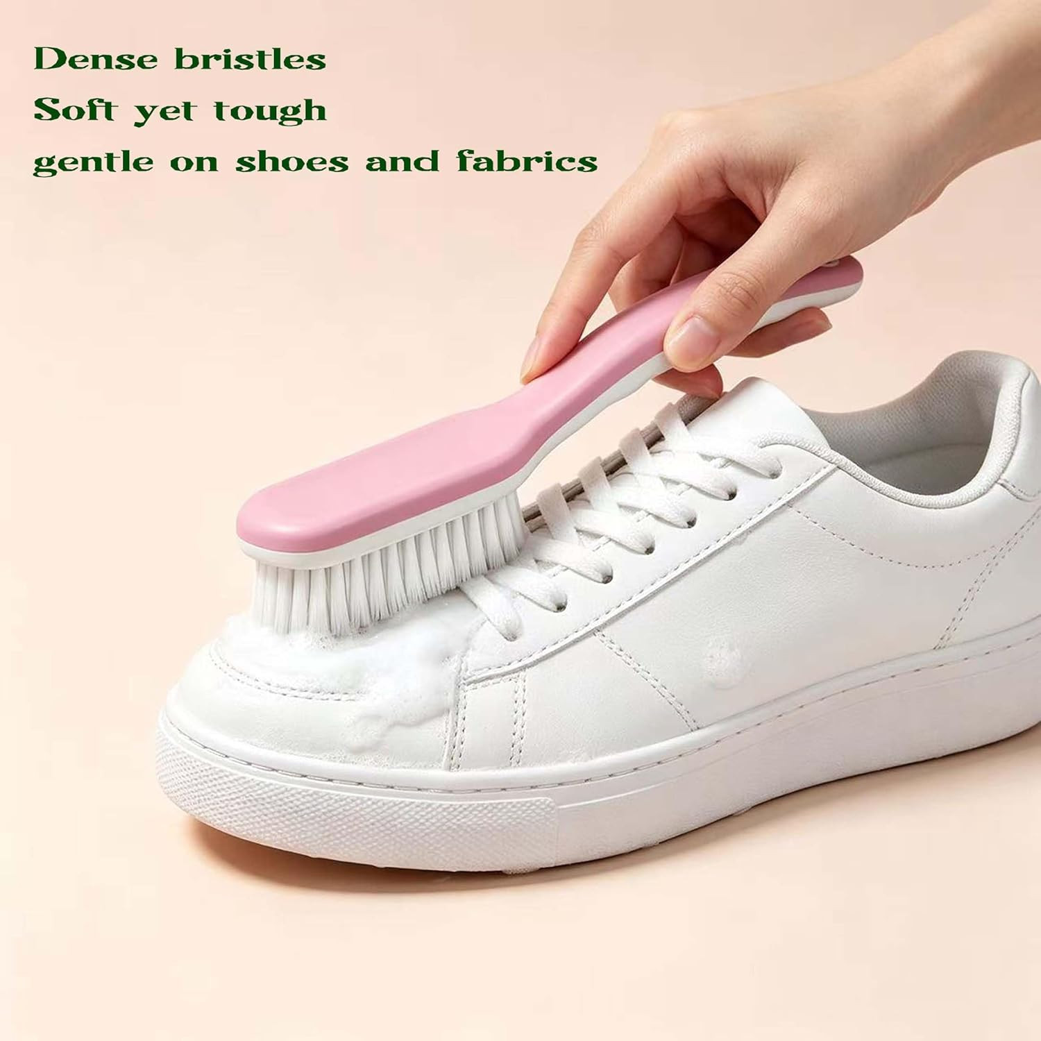 2Pc Multi-Purpose Household Cleaning Brush Set, Ergonomic Comfort Grip for Shoe