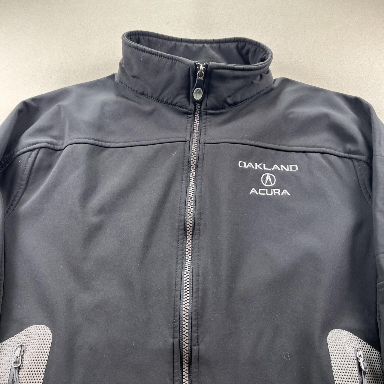Acura Jacket Mens Small Black Softshell Oakland Cars Employee Fleece Lined Zip