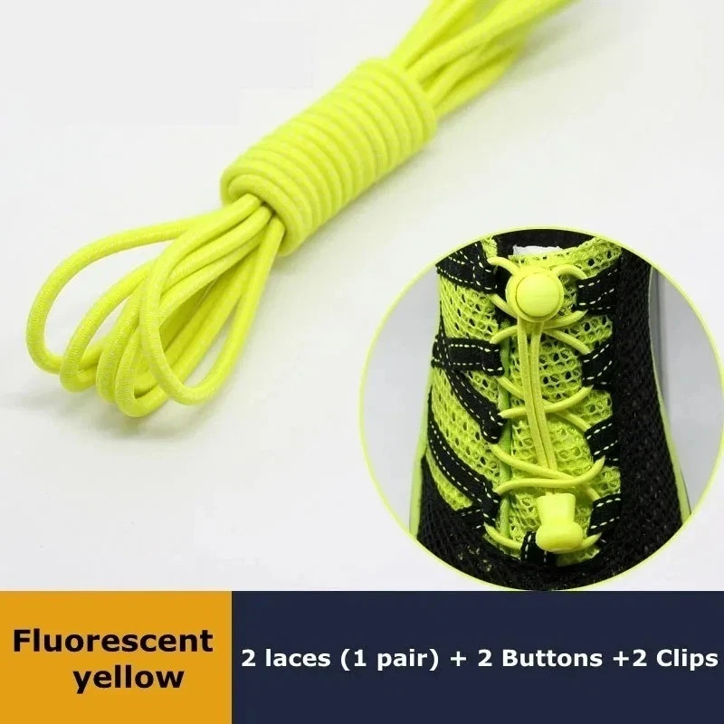 No Tie Elastic Lock Shoe Laces Rope Running Jogging Sneakers Trainer Shoelaces*