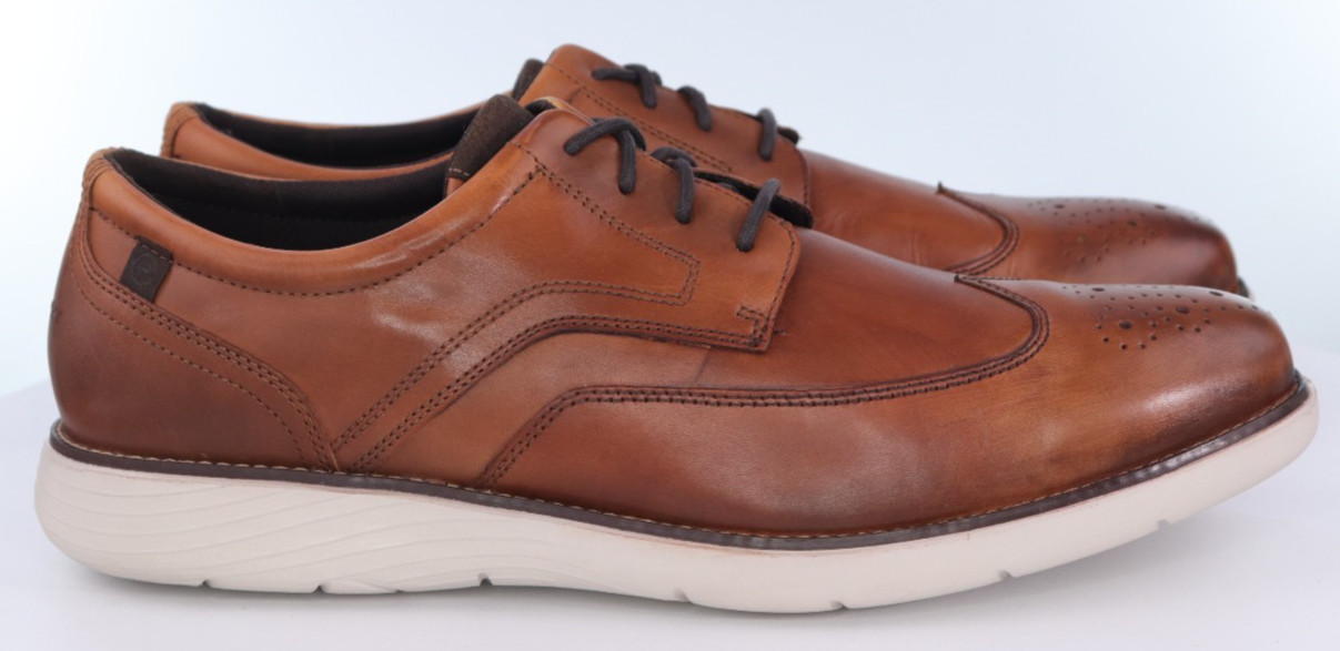 Rockport Garett Trutech $150 Men’s Wingtip Oxfords Dress Shoes Size 13 (W) Wide