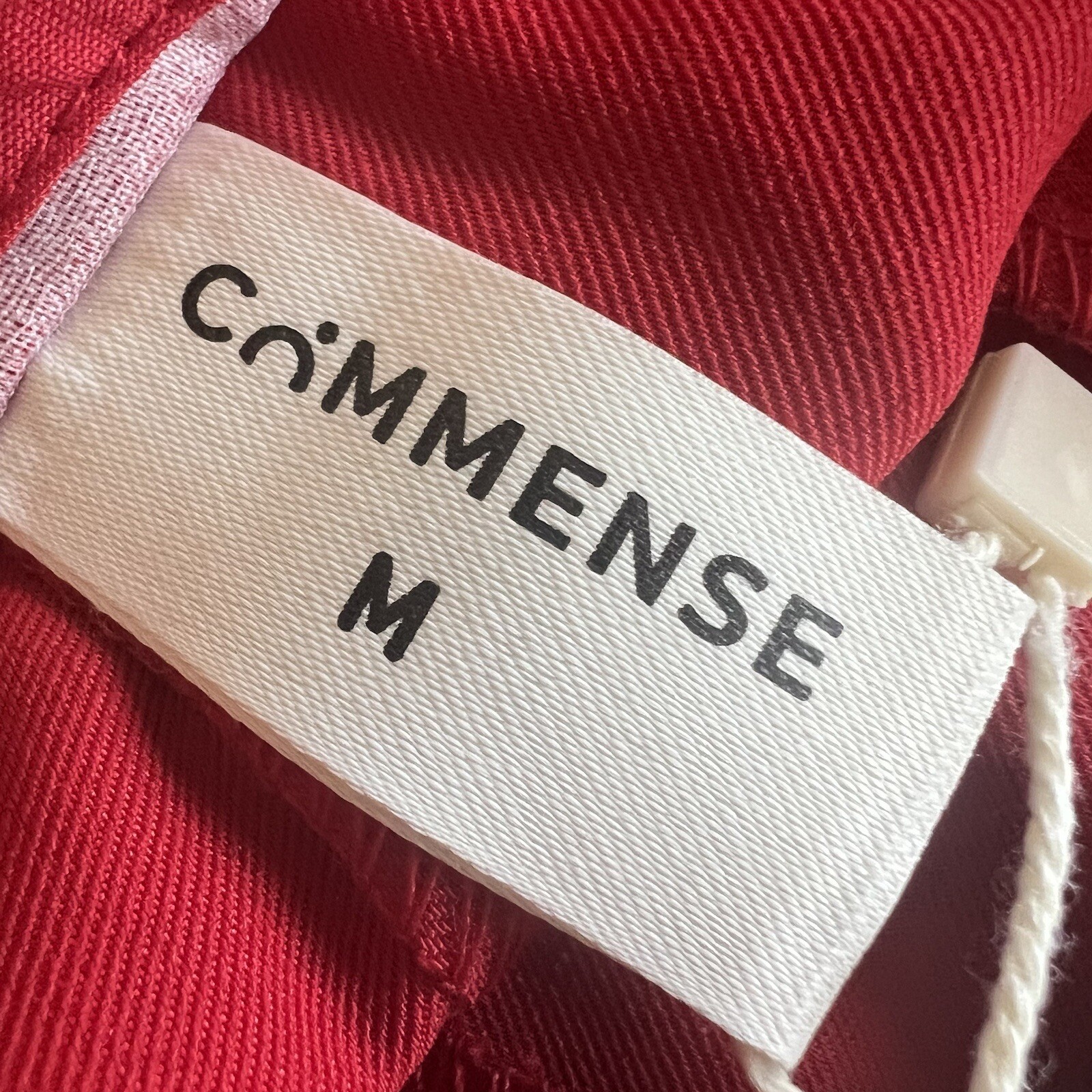 Commense Middle Waist Pleated Tapered Pants Red size M