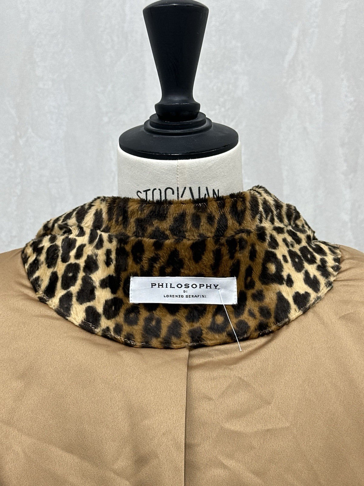 Philosophy di Lorenzo Serafini Leopard Faux Fur Jacket IT44 L NWT Designer