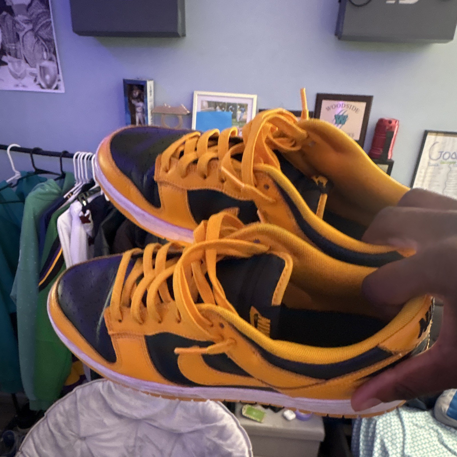 Nike Men’s Dunk Goldenrod Low Top Athletic Sneakers Yellow/Black