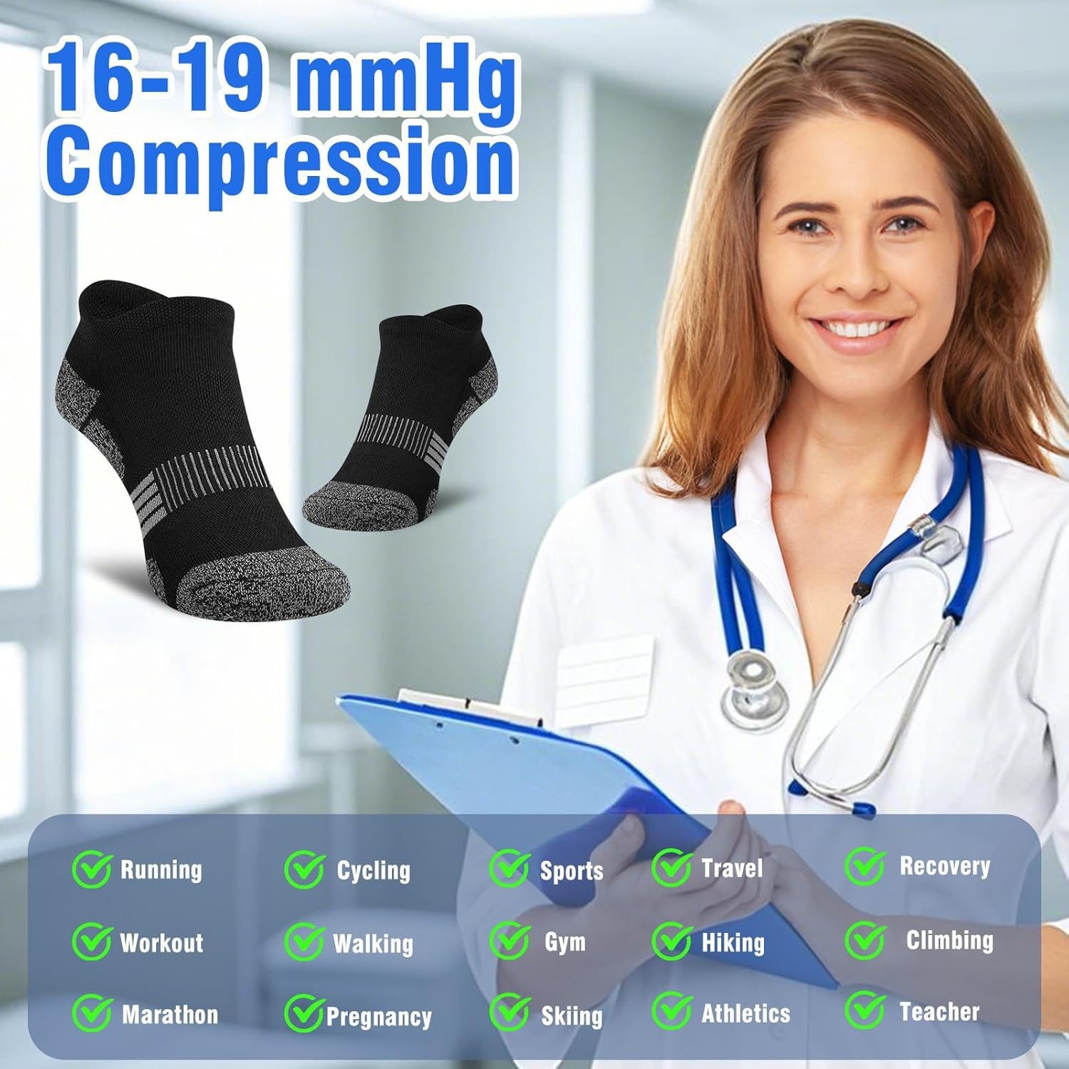 Sports Running Socks Sweat Absorbing and Breathable Towel Bottom, Til Boat Socks