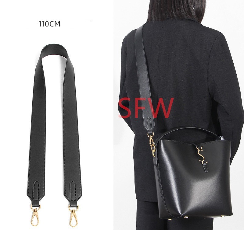 Purse Strap For Black LE 37 Bucket Handbag Replacement Leather Strap