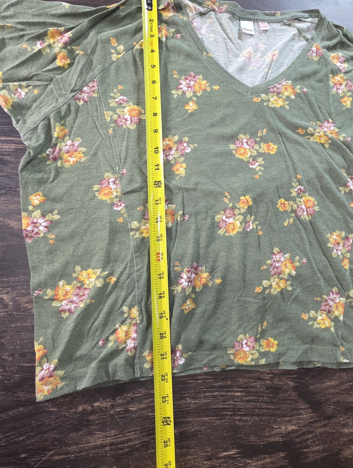 Bongo Women’s Green Floral Crop Top Size XL