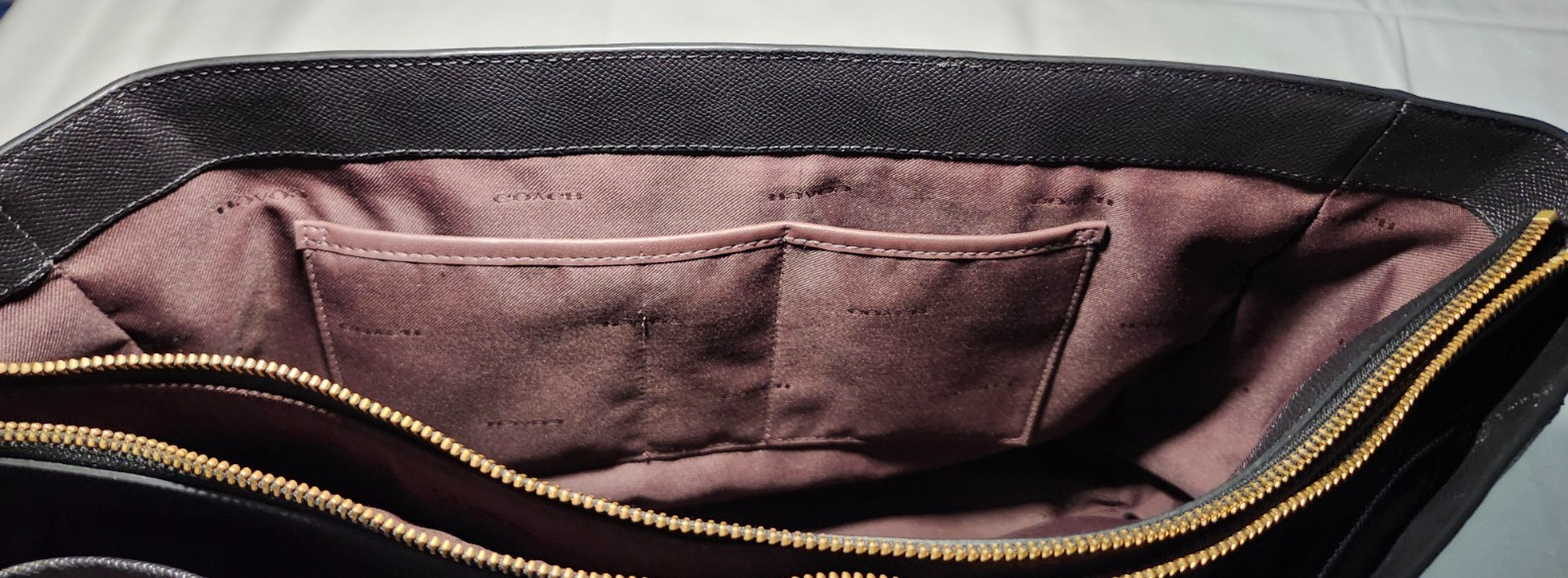 Coach Gallery Tote in Black Crossgrain Leather – Excellent Condition