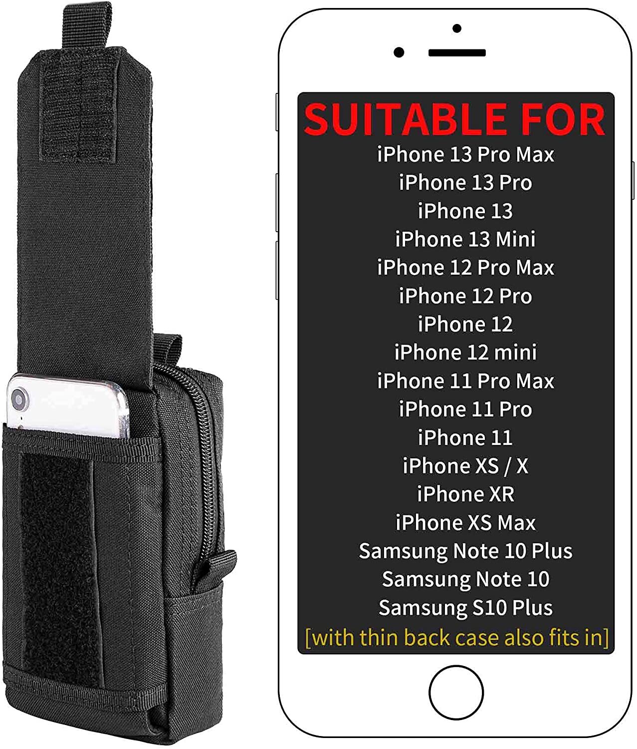 Tactical Molle Pouch EDC Utility Pouch Small Belt Waist Pack Nylon Phone Holster