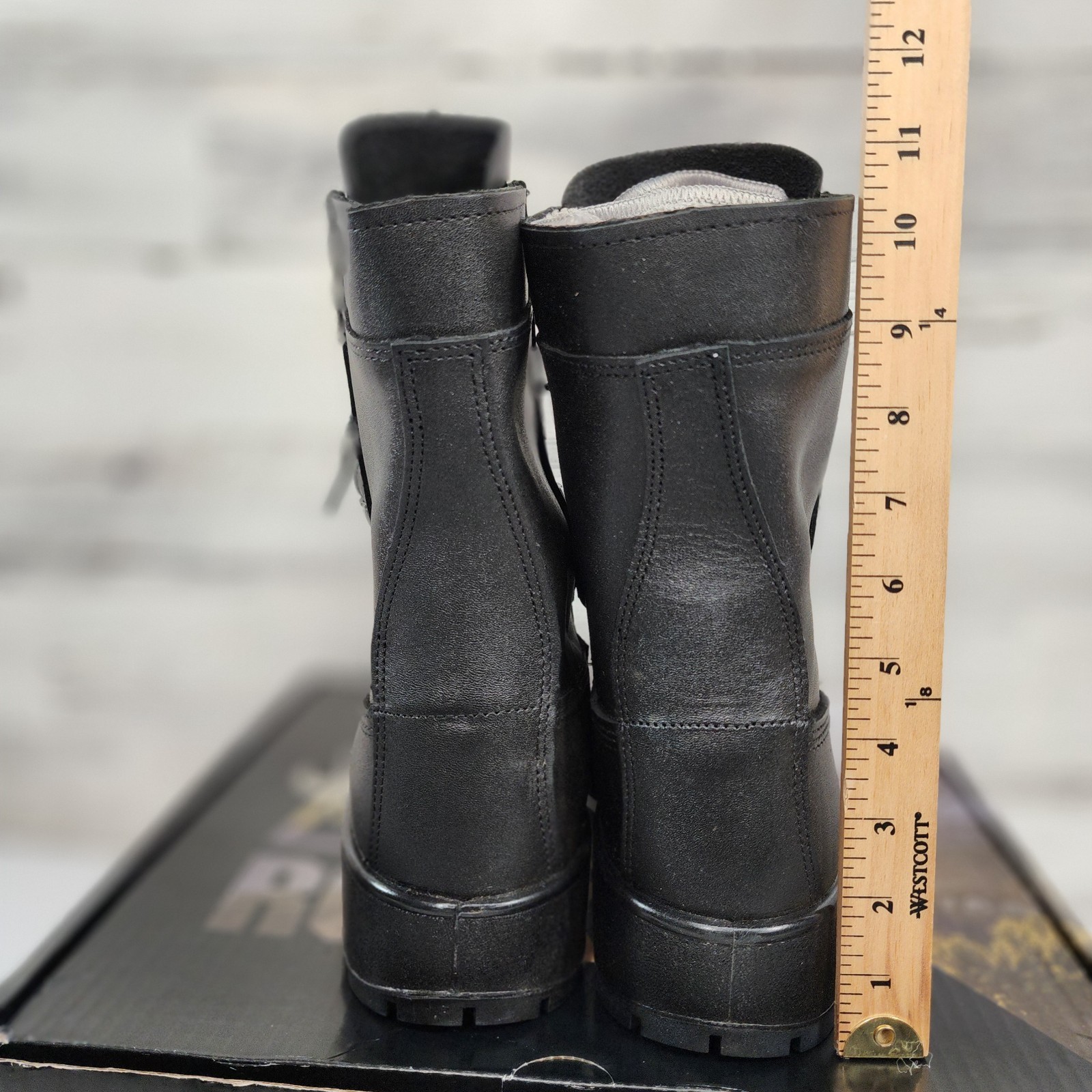 Rocky Navy Inspired 9″ Steel Toe Boot Size Wide Men’s Style #808 Military