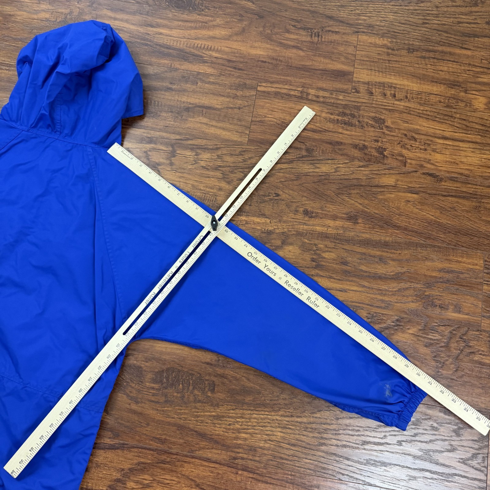 VINTAGE LL Bean Jacket Mens M Blue Nylon Anorak Hooded 1/2 Zip Lightweight USA