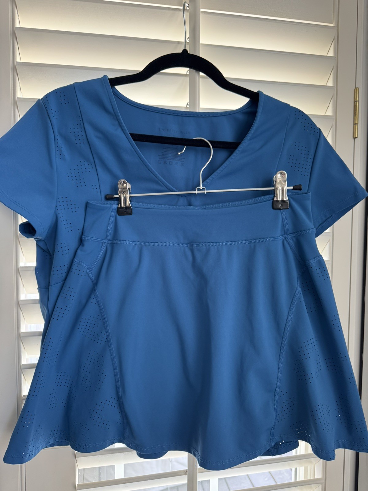SINCERELY JULES TEAL CROP TOP + SKIRT ACTIVE GYM SET Small Any Season