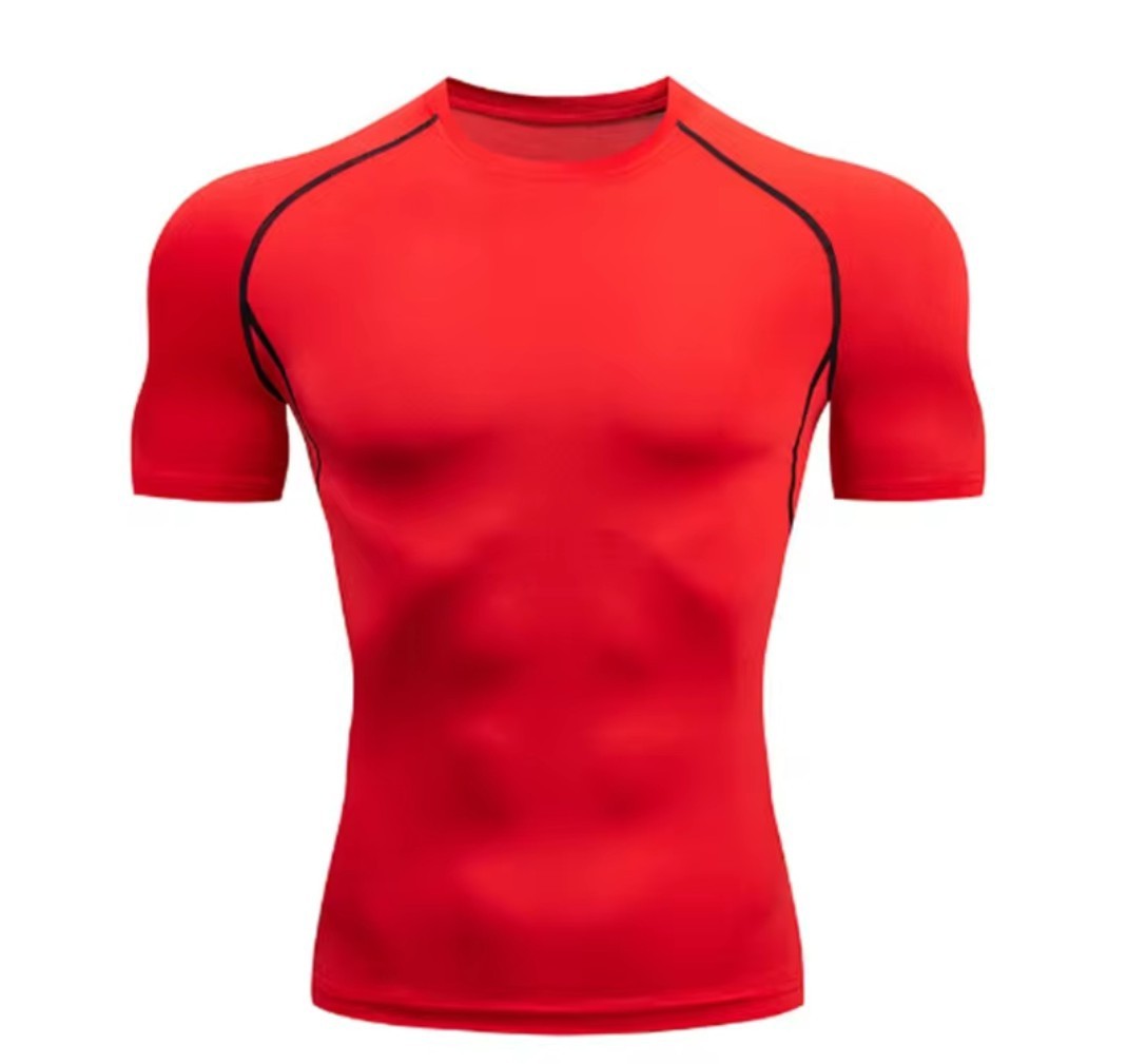 mens red compression shirt