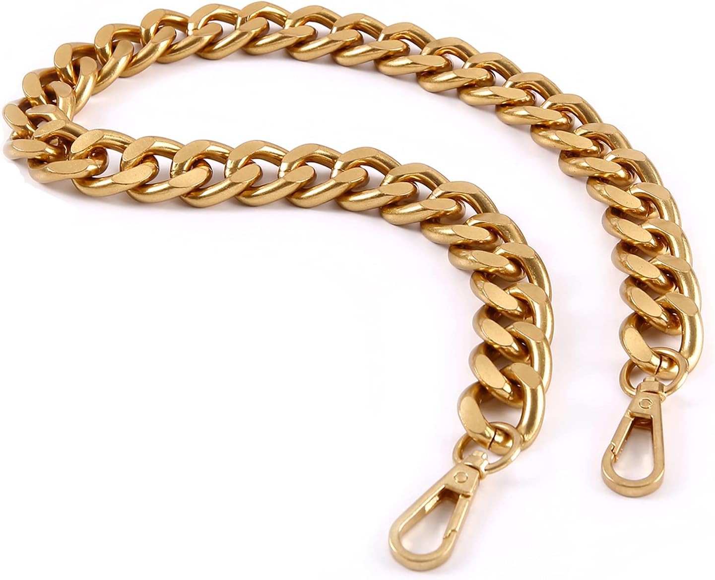 Yichain 25” Chunky Metal Chain Purse Strap Replacement, Antique Gold