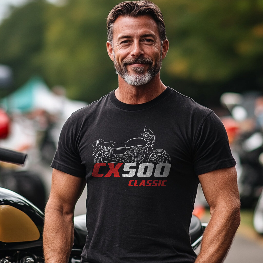 Honda CX 500 Classic &Turbo & Custom 1978-1983 – Motorcycle T-Shirt for Riders