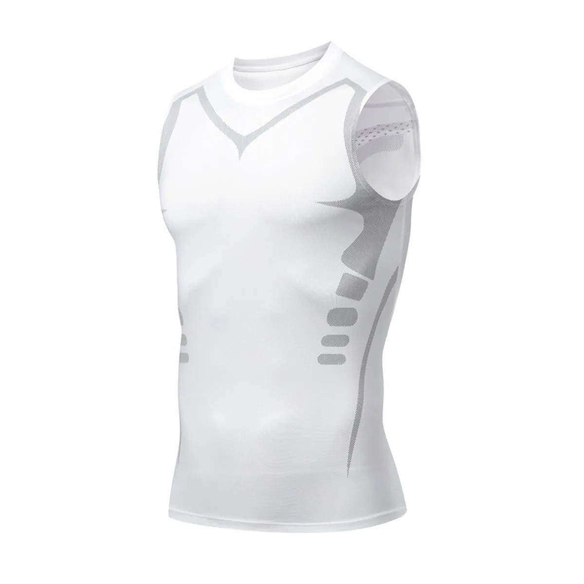 Men Compression Shirt Version Ionic Shaping Sleeveless Vest Sport Tank Top S-2XL