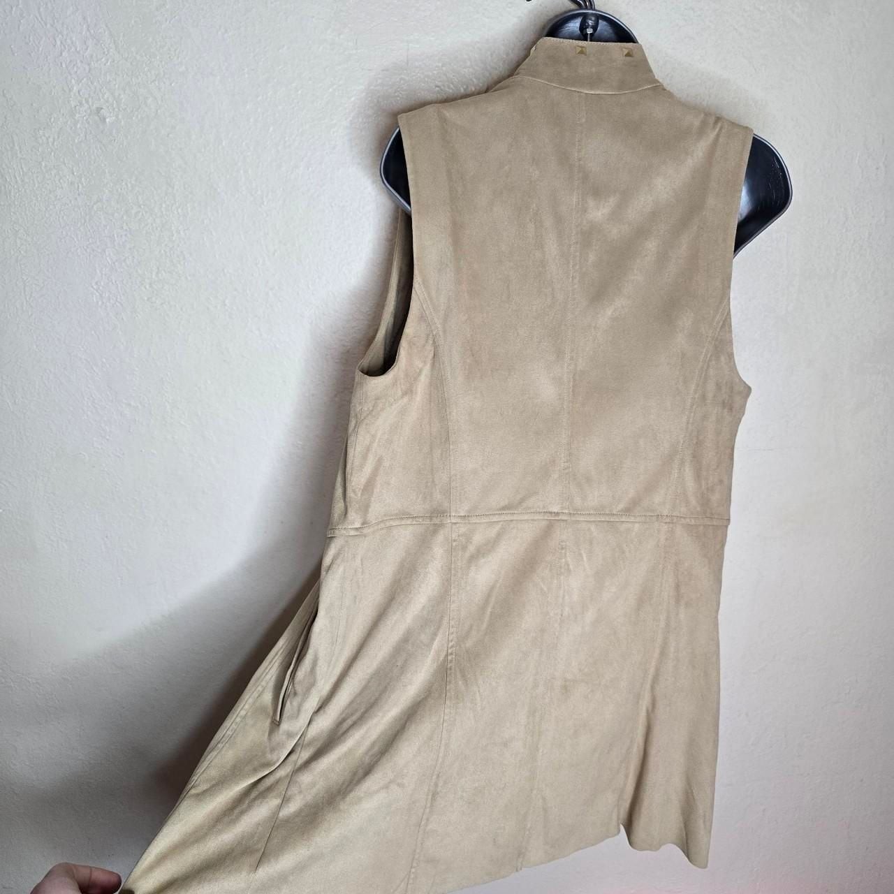 Michael byMichael Kors Studded Faux Suede Waterfall Drape Vest