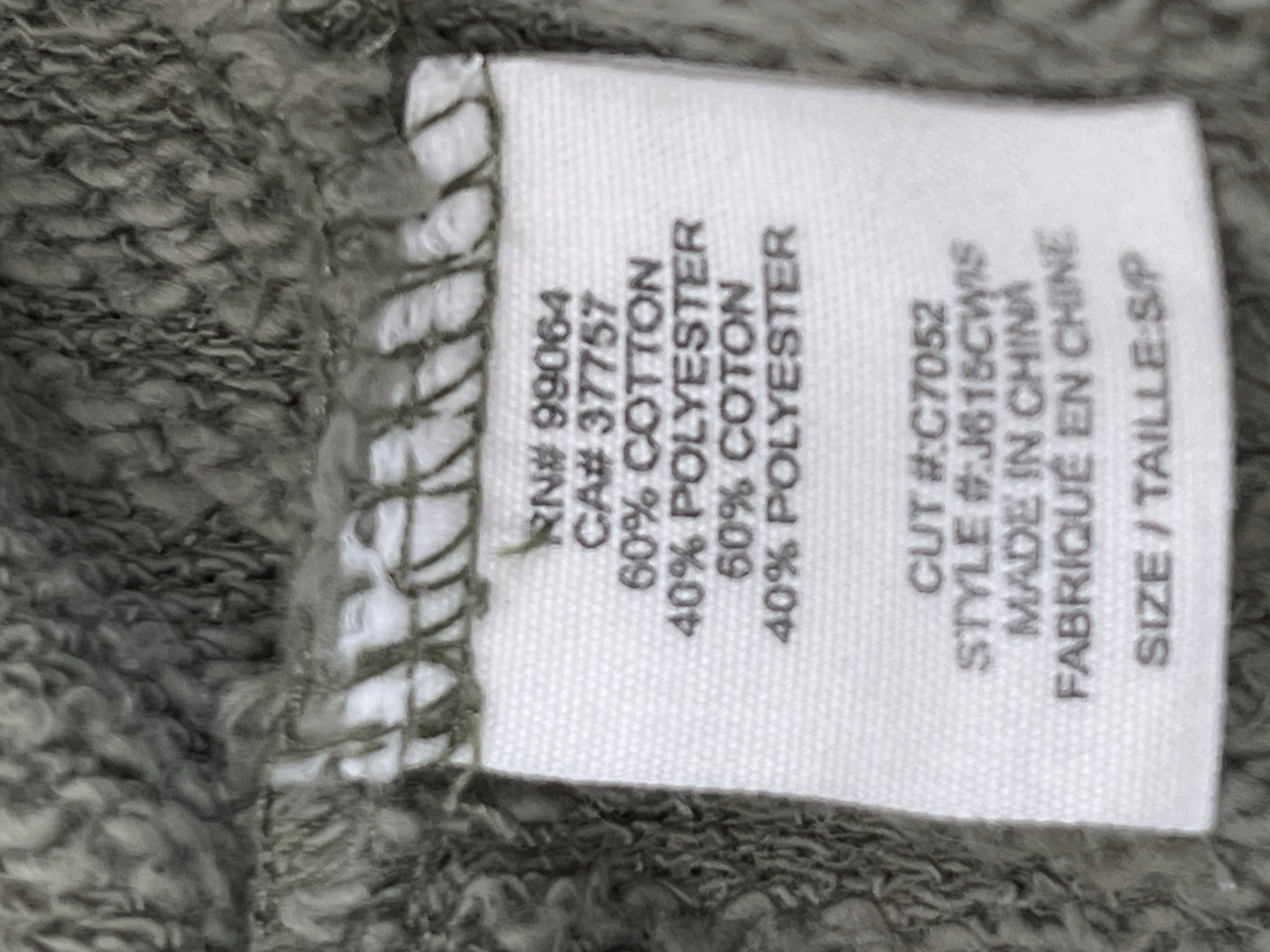 Billabong Green/Gray Hooded Full Zip Button Front Hoodie Men’s Regular S/P