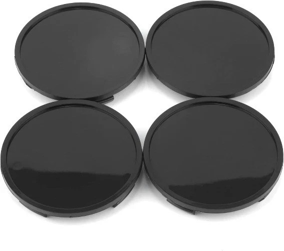 4PCS 3.03 inch / 77 mm Wheel Center Caps Black Base for 2015-2019