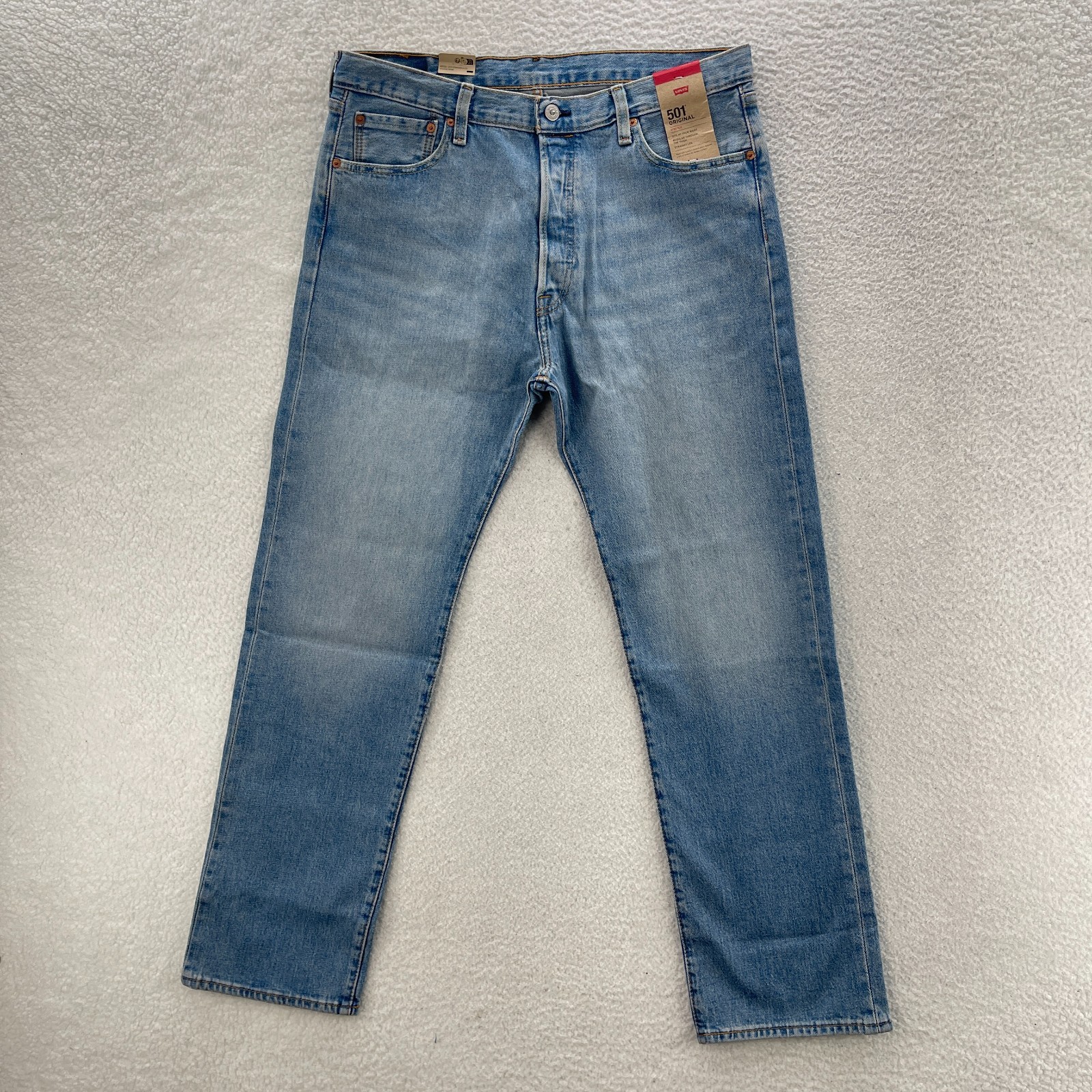 Levis 501 Jeans Mens 36×32 Blue Original Straight Button Fly Denim Grunge Cowboy
