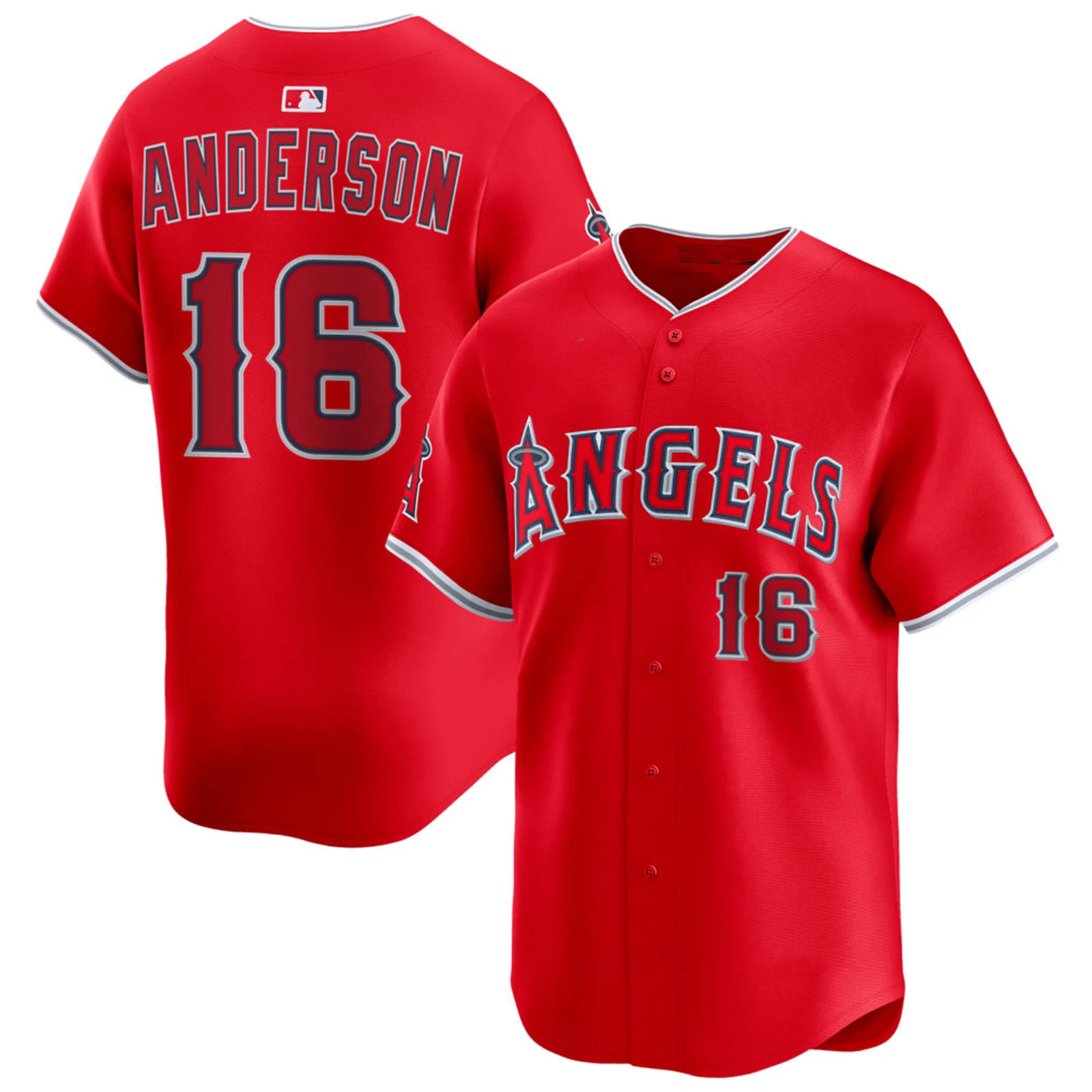 Men’s Garret Anderson Red Baseball Jersey S-5XL DL9663