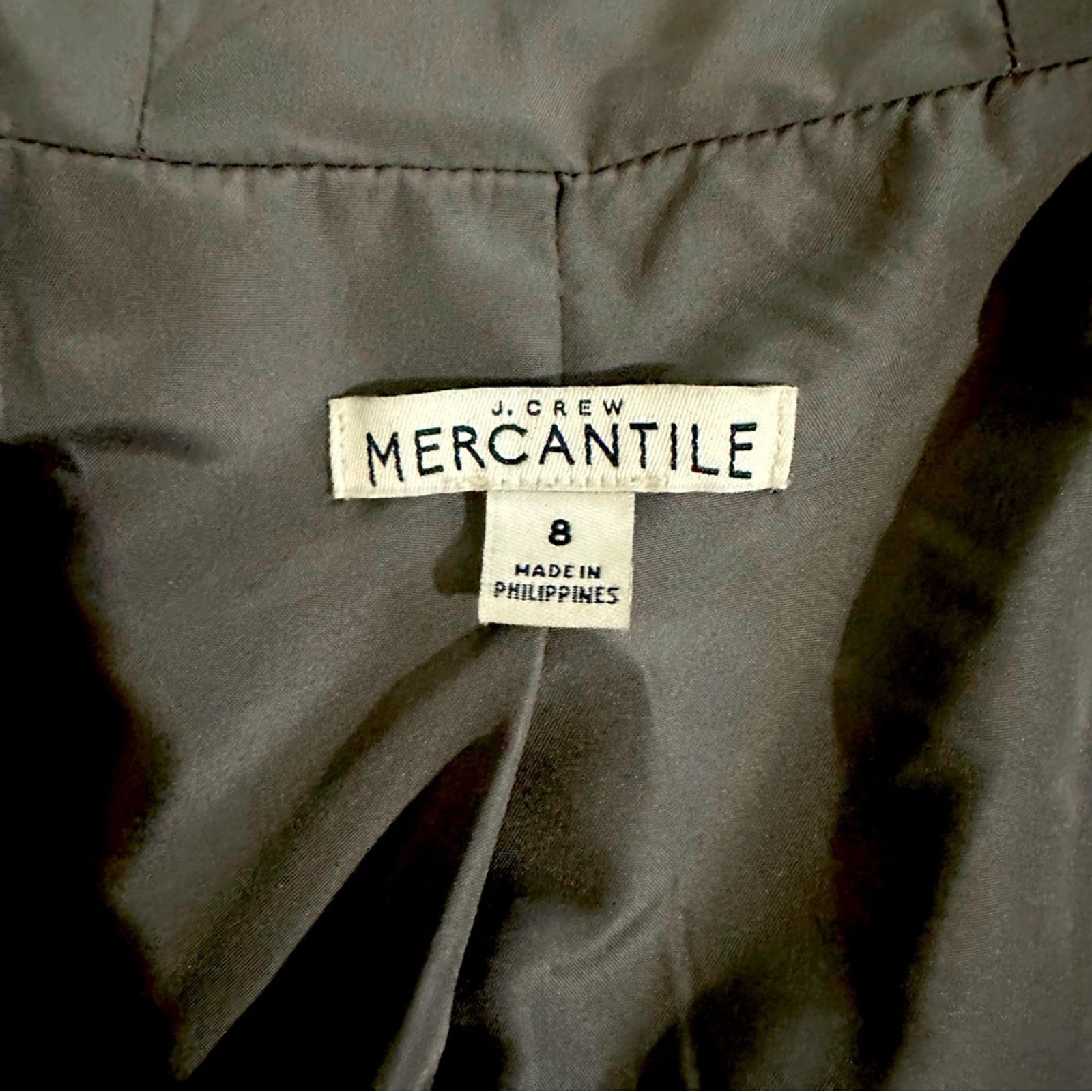 J Crew Gray Pea Coat, Size 8