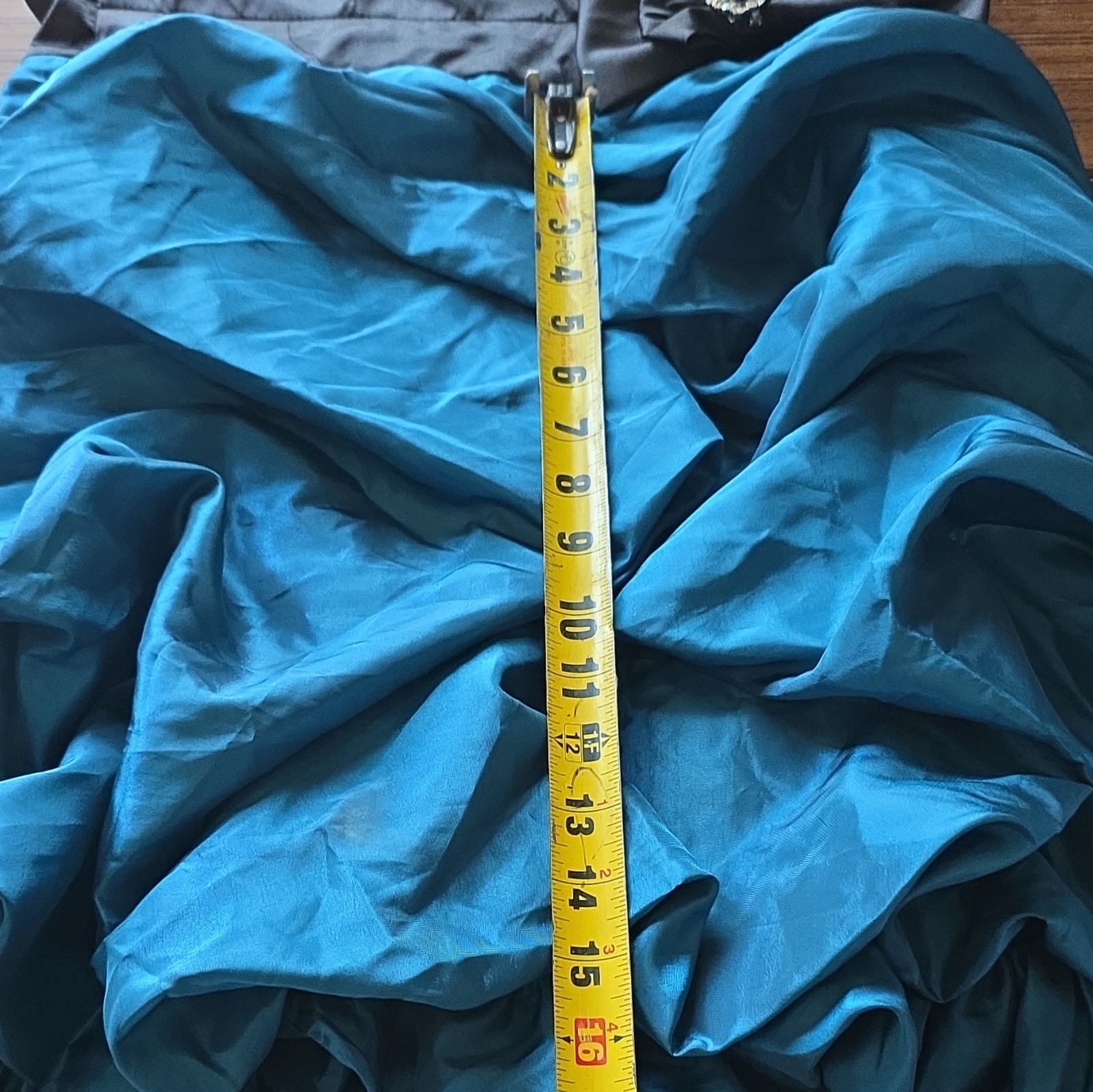 maurices Size 11 Black/Blue Strapless Satin mini Ballgown Prom Dress Bow