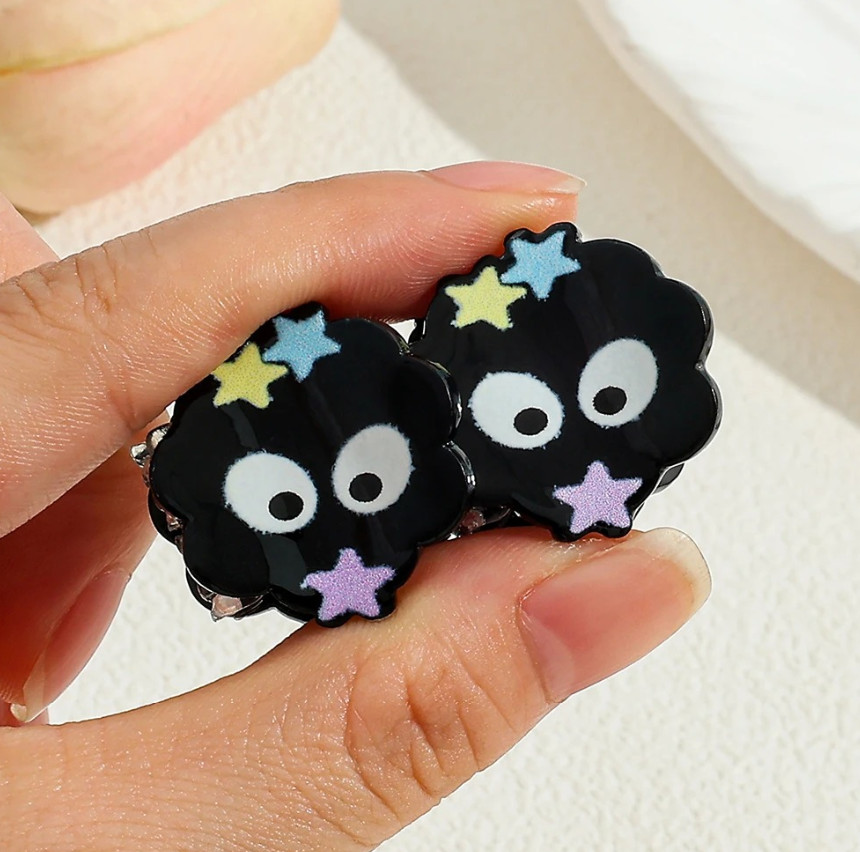 10pcs Cute Coal Ball Hair Claw Cartoon Mini multi-functional Clip Set – NEW