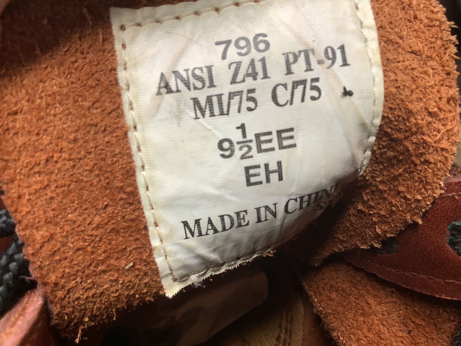 VTG MENS IRON AGE EH STEEL TOE MOCCASIN WORK ORANGE BRICK BOOTS SIZE 9.5 EE