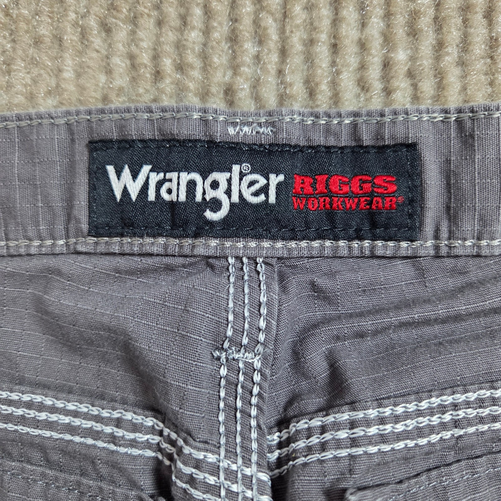 Wrangler Riggs Workwear Mens Ripstop Work Pants 32×30 Gray Utility Cotton