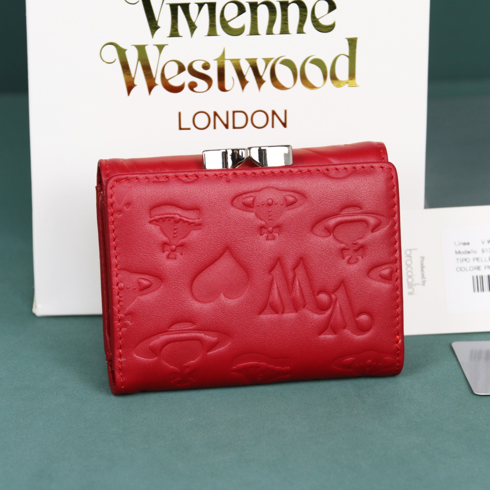 Westwood Gamaguchi Trifold Wallet red 11cm × 9cm × 3.5cm