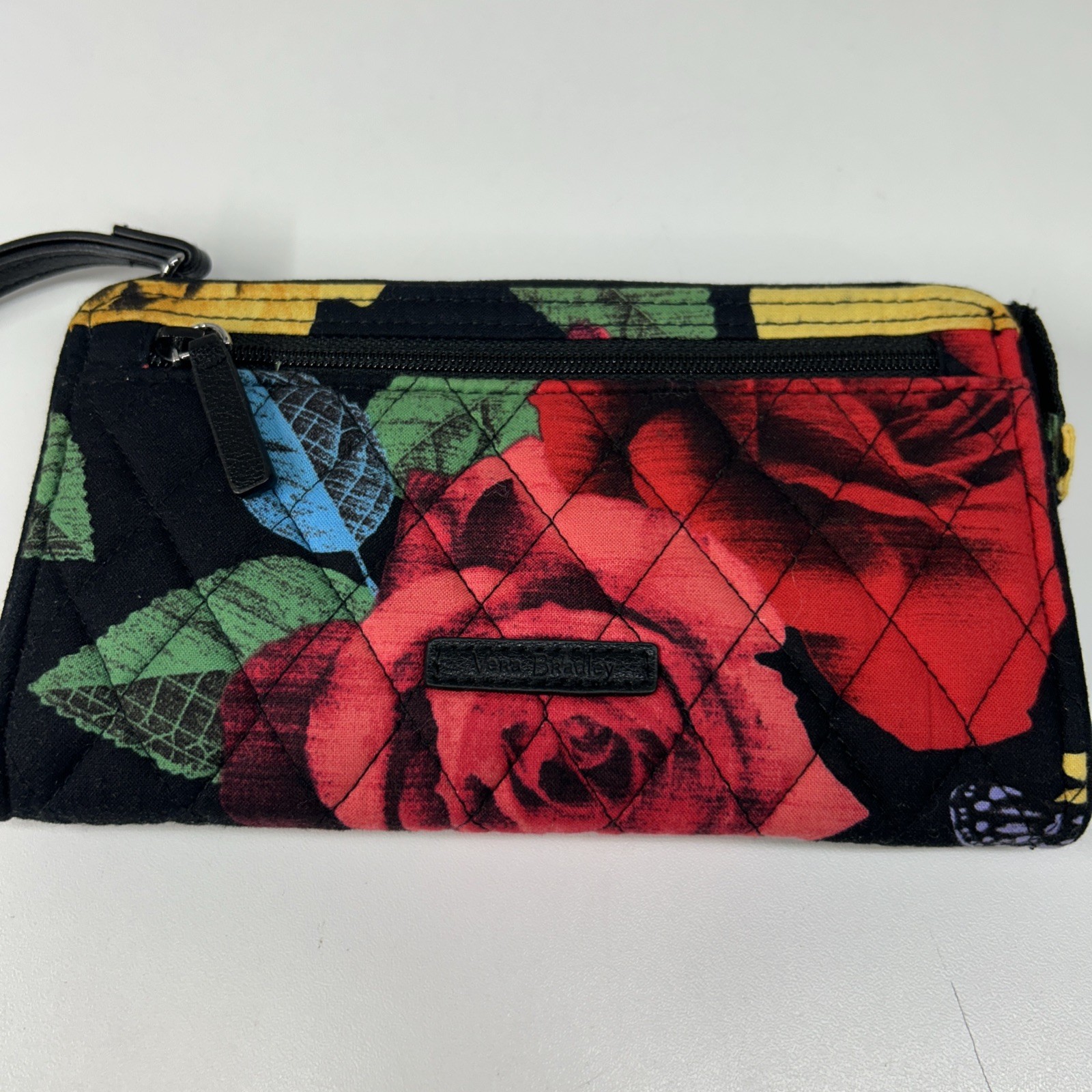 Vera Bradley Havana Rose RFID Grab and Go Wristlet Wallet Floral 7 X 4.5 inches