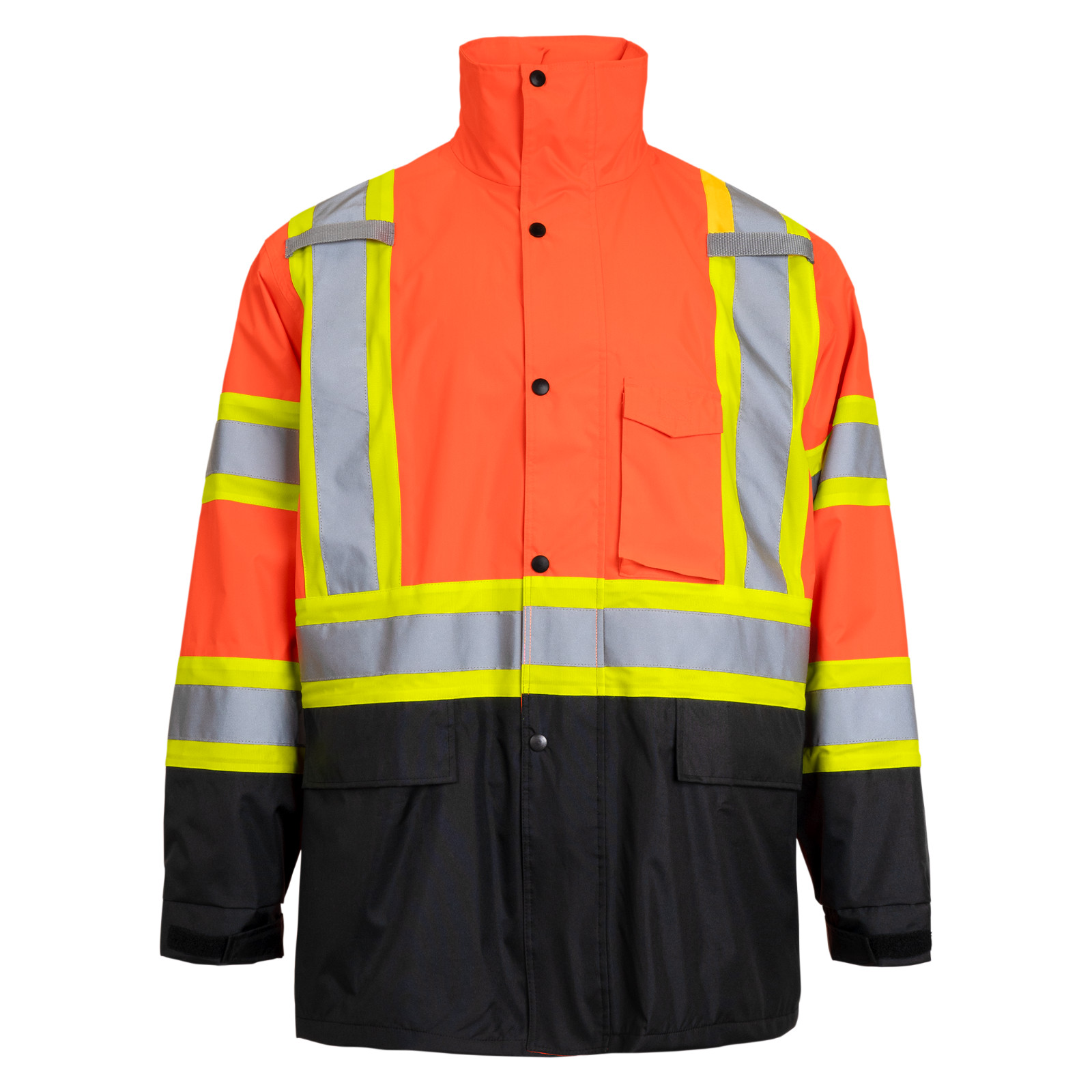 Safety Rain Jacket Reflective Two Tone with X on back Jorestech