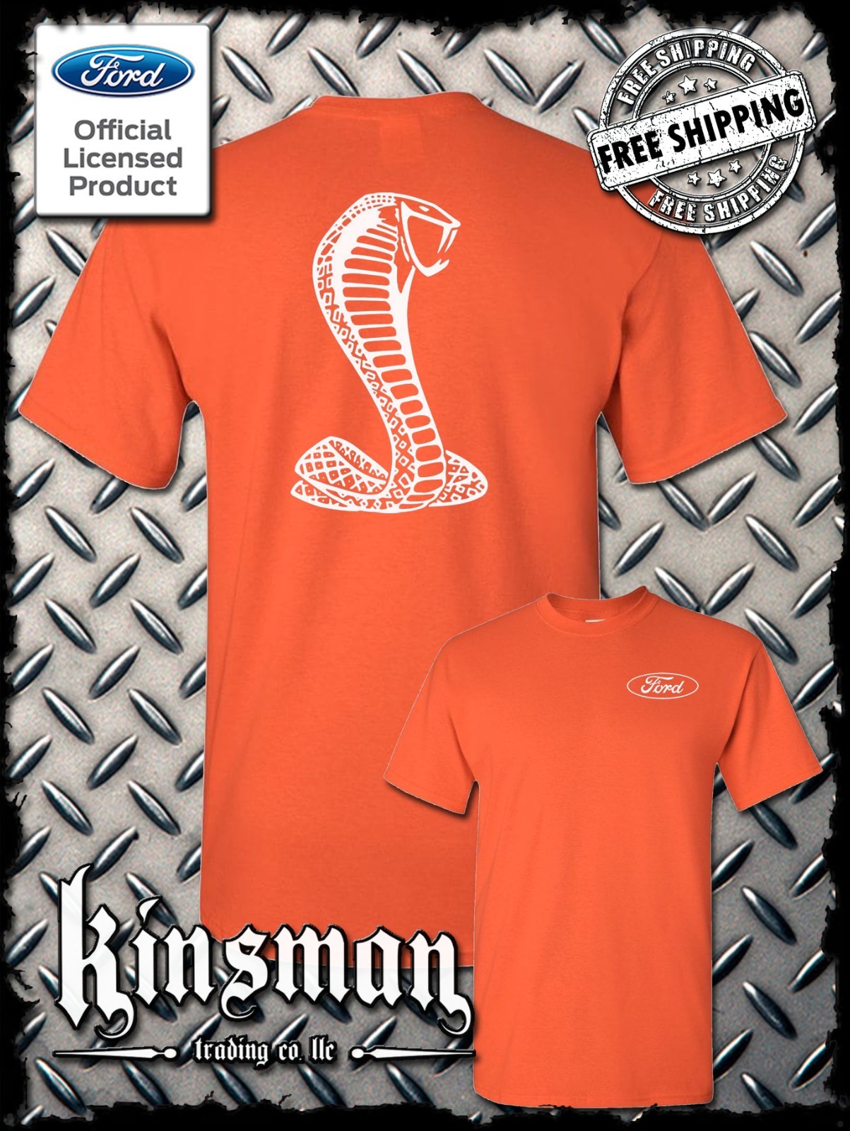 Licensed Ford / Shelby Cobra Logo T-Shirt – Official Product Mustang GT500