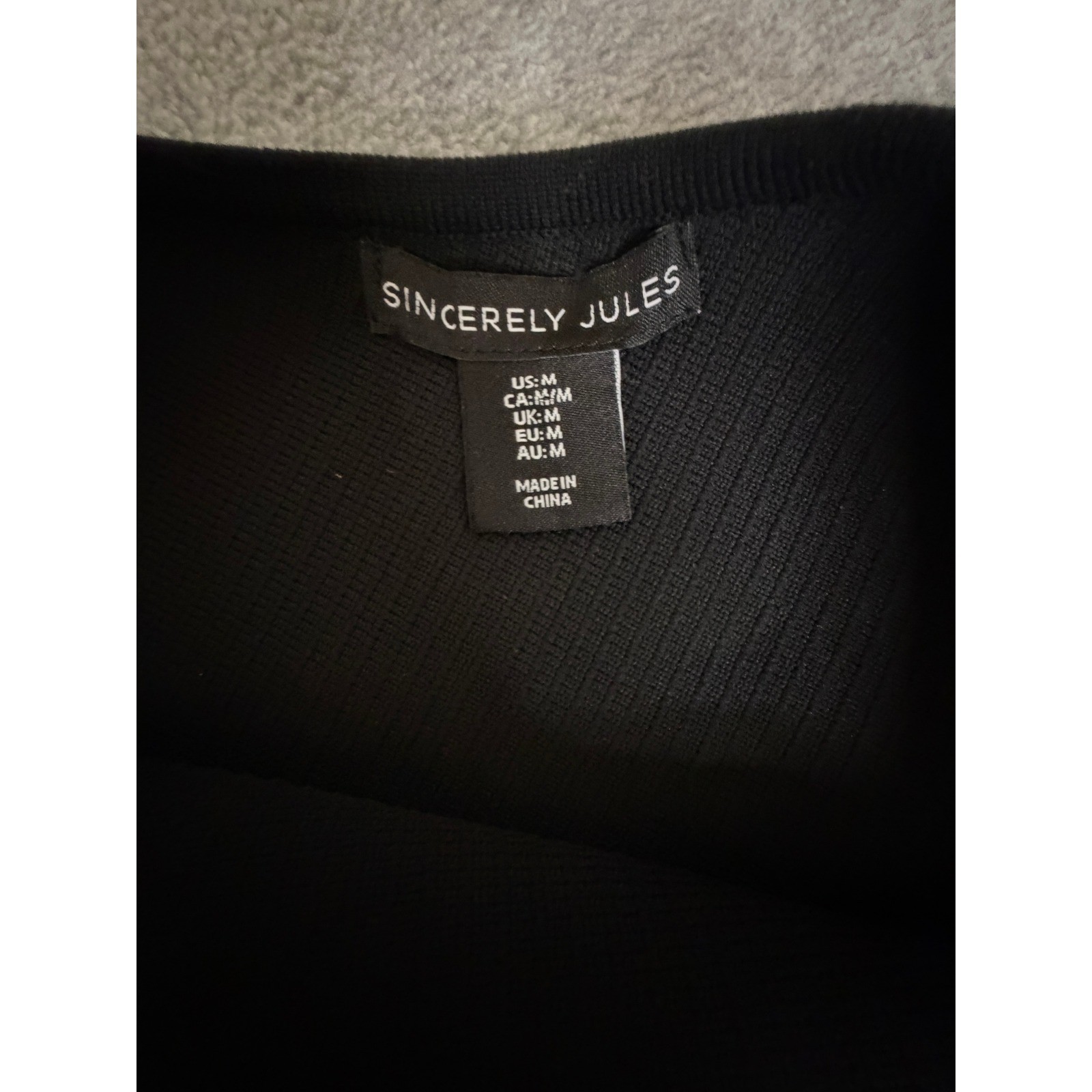 Sincerely Jules Womens One Shoulder Ribbed Knit Bodycon Mini Dress Black Size M