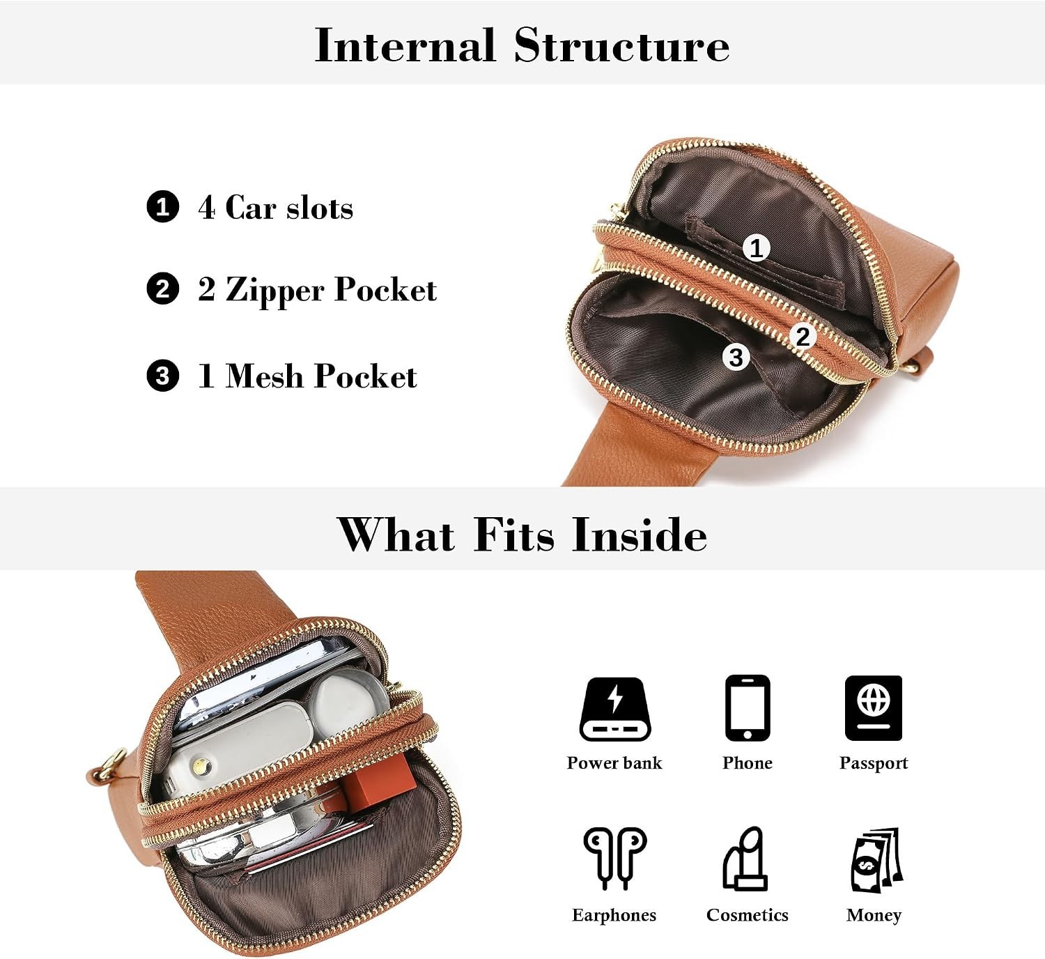 Durable Leather Sling Bag – Your Travel Companion for City Adventures