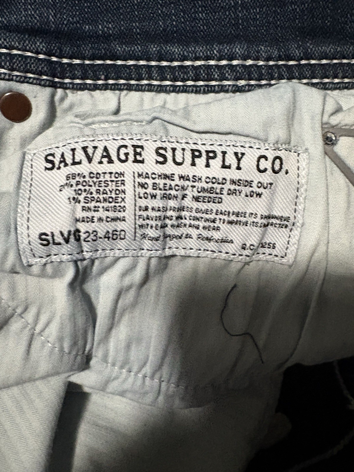 Salvage Supply Co Mayhem Boot Jeans 31×32 Dark wash
