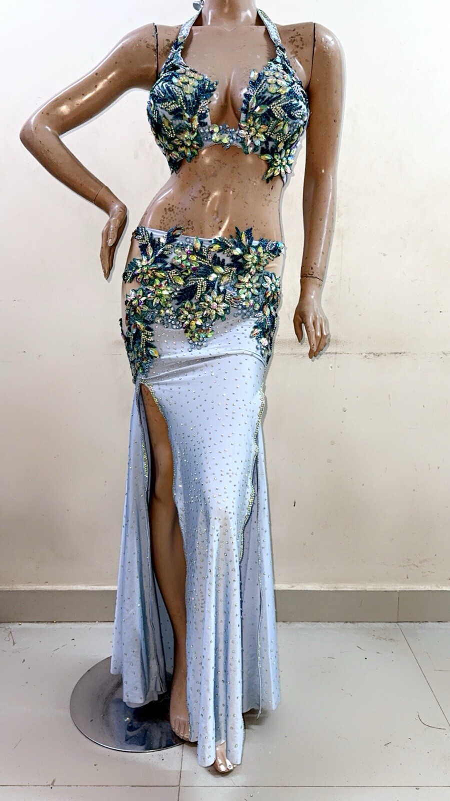 Costume Belly Dance Egypt bra & skirt & accessories orginal handmade