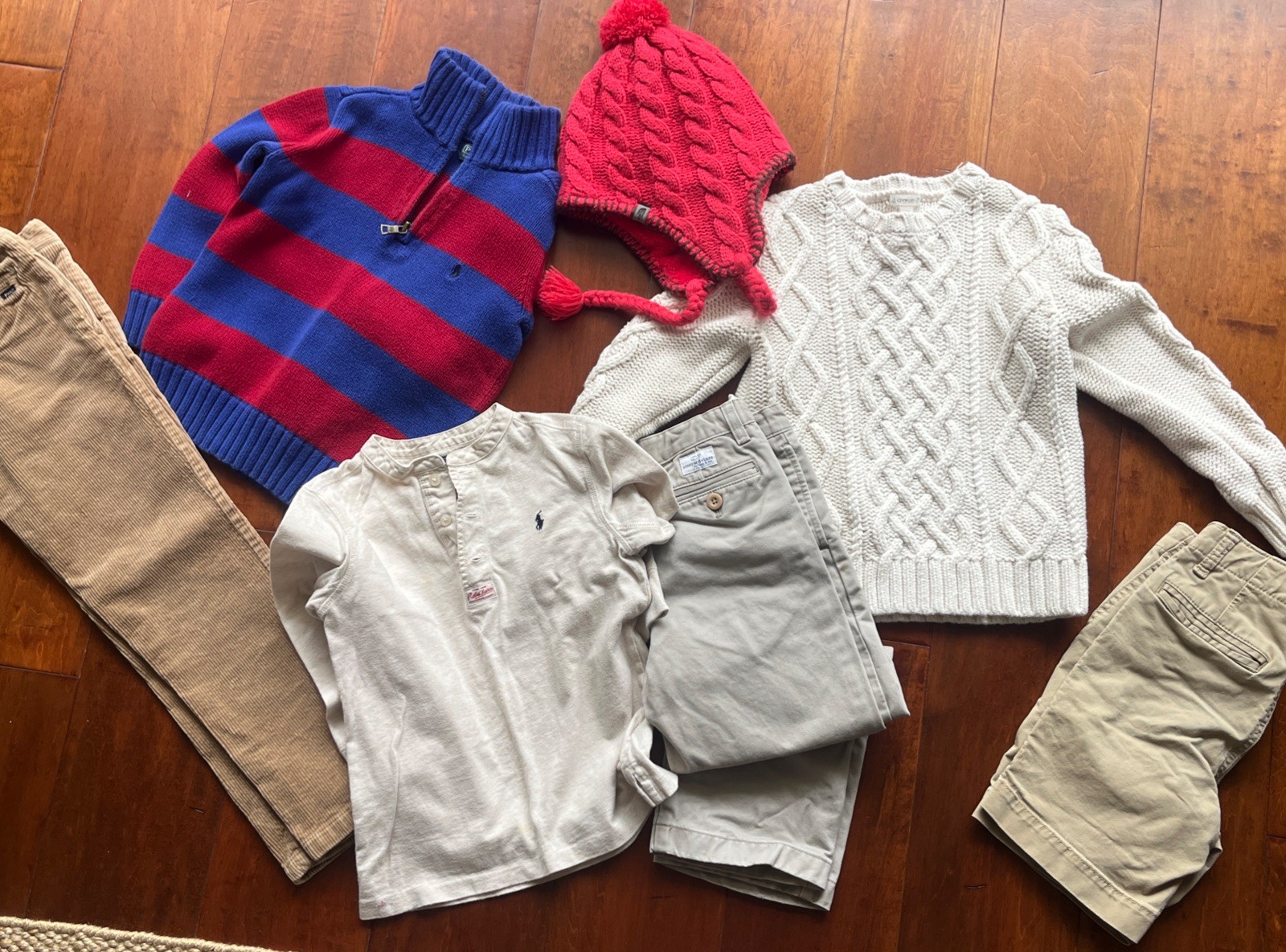 Boys 7 Piece Lot Size 5/6 Ralph Lauren Polo Vineyard Vines GAP Crew North Face