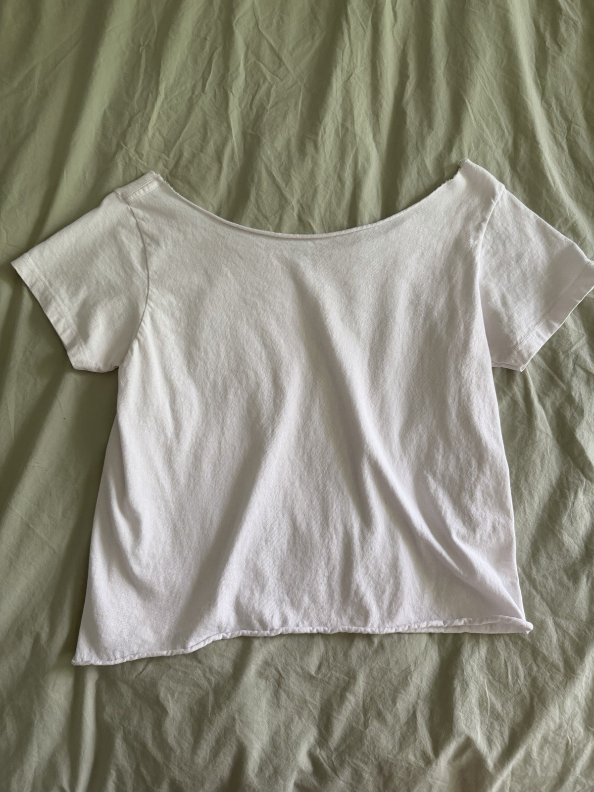 Brandy Melville One Size Light Pink Cropped Scoop Neck Tshirt