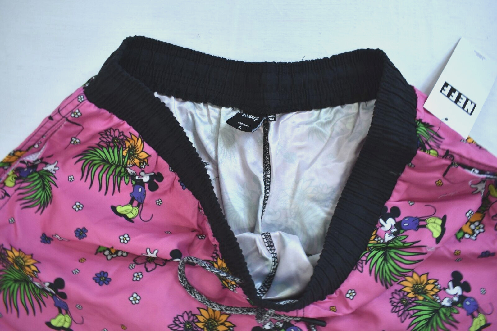 NEFF x Disney Mickey Mouse Mens Hot Tub Volley Pink Swim Shorts NWT S, M, L