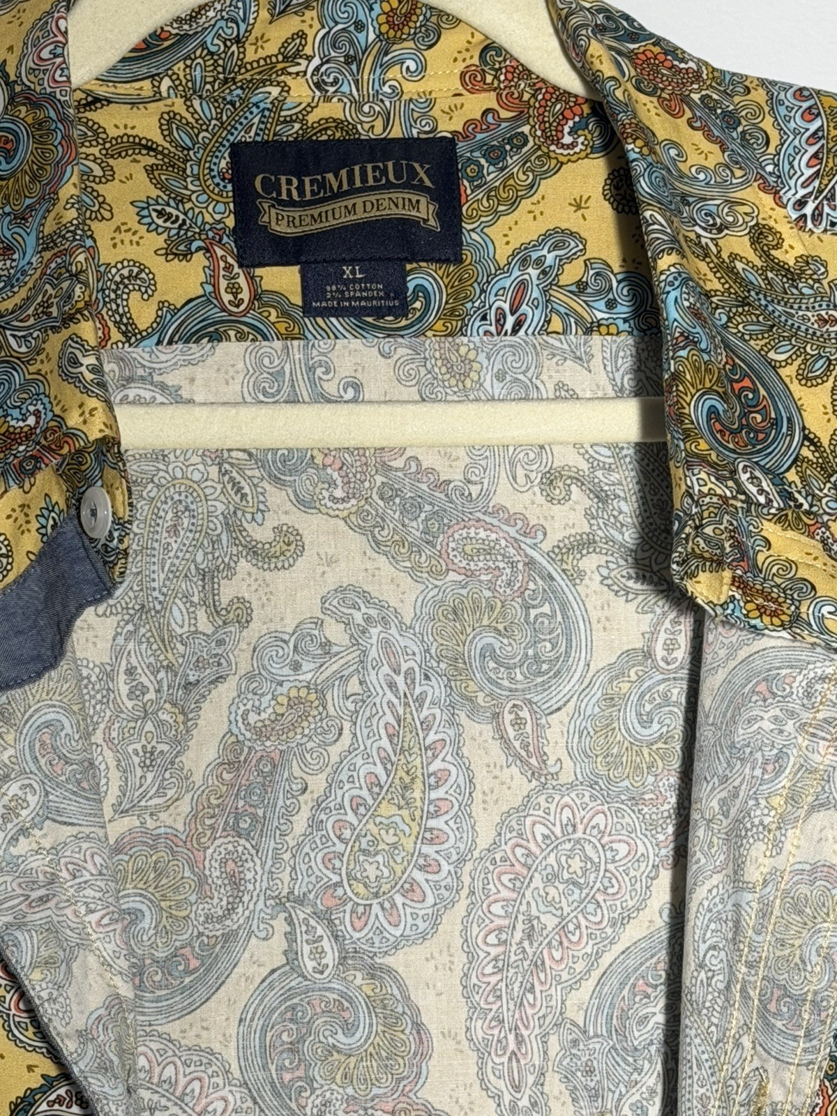 Cremieux Men Paisley Short Sleeve Button Up Shirt XL Maximalist Statement 70s
