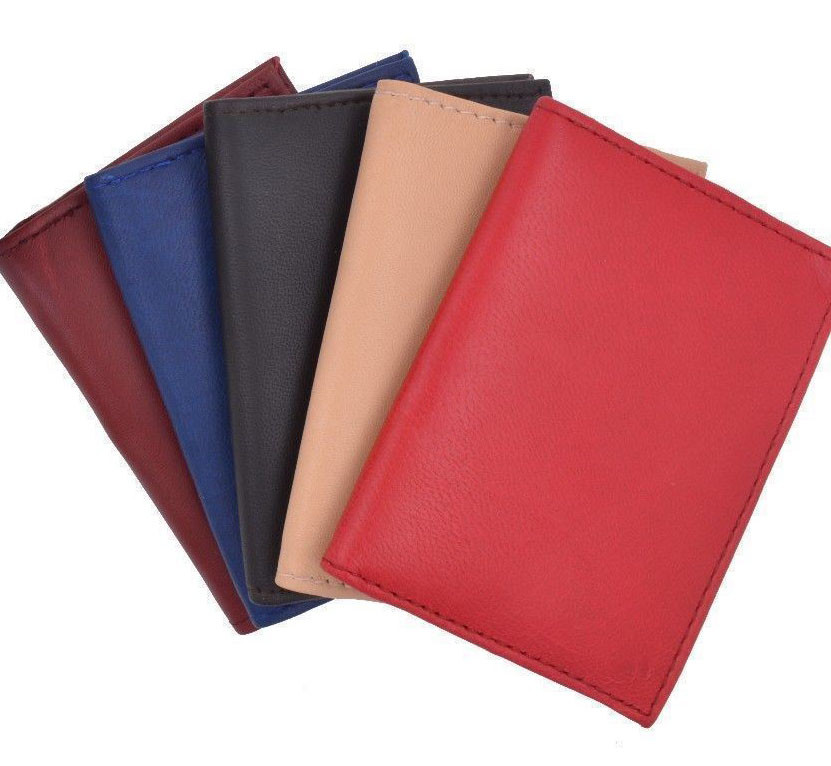 Genuine Leather 2 License Holder Credit Card ID Business Card Wallet USA SELLER