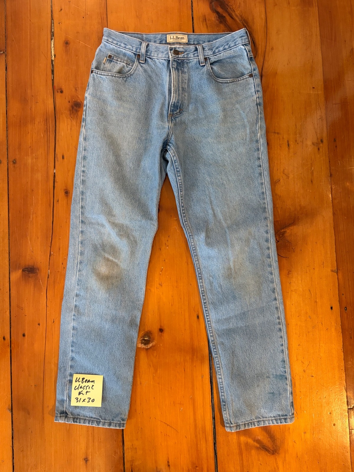 ll bean jeans 31×30; various cuts and styles (see tags); all shades of blue
