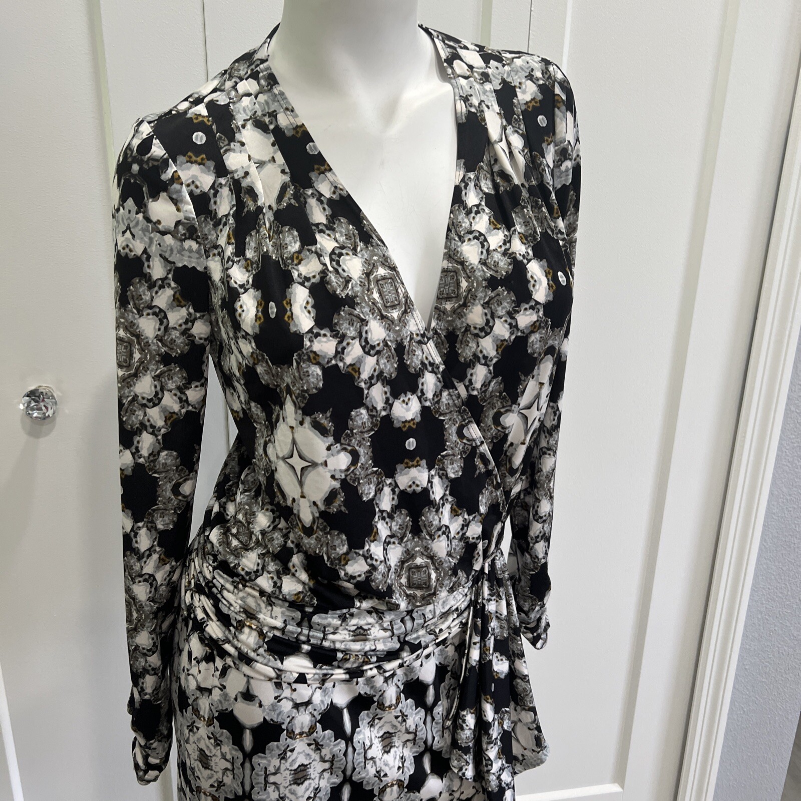 Cache Dress Check Description Sz Sm Gorgeous Print Versailles Print