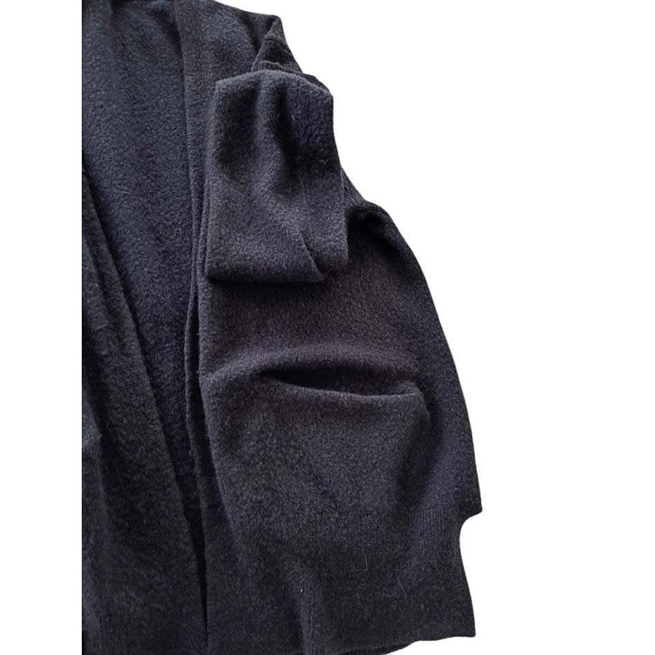 Madewell Charcoal Heathered Knit Open Front Long Sleeve Cardigan Sweater Pockets
