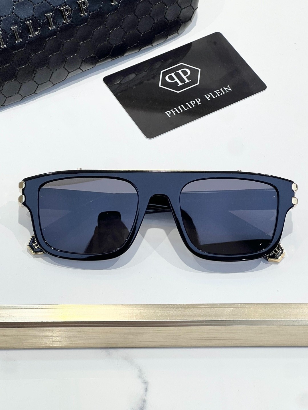 PHILIPP PLEIN VPP021 Black Frame Brown Lens 53-20-145 Sunglasses