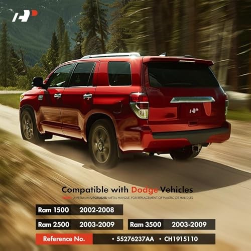 Compatible with 2002-2008 Dodge Ram 1500 & 2003 Upgraded Metal Tailgate Handle